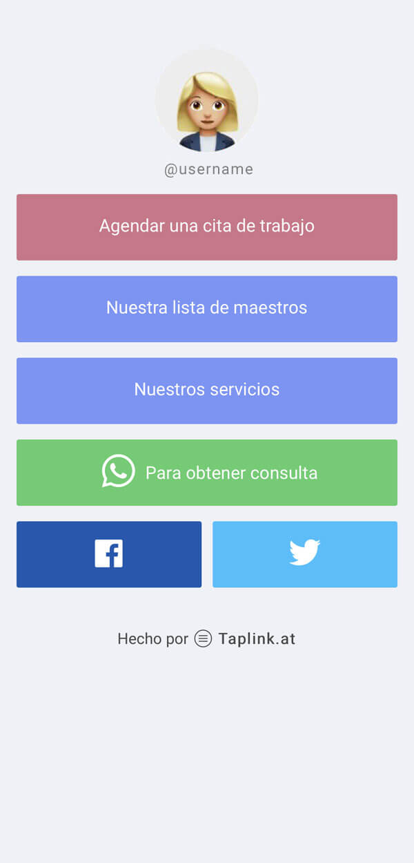 Taplink: Varios enlaces