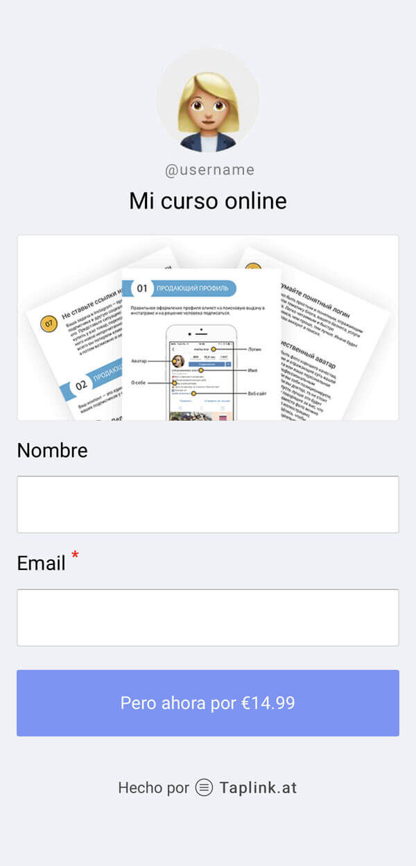Taplink: Redes sociales