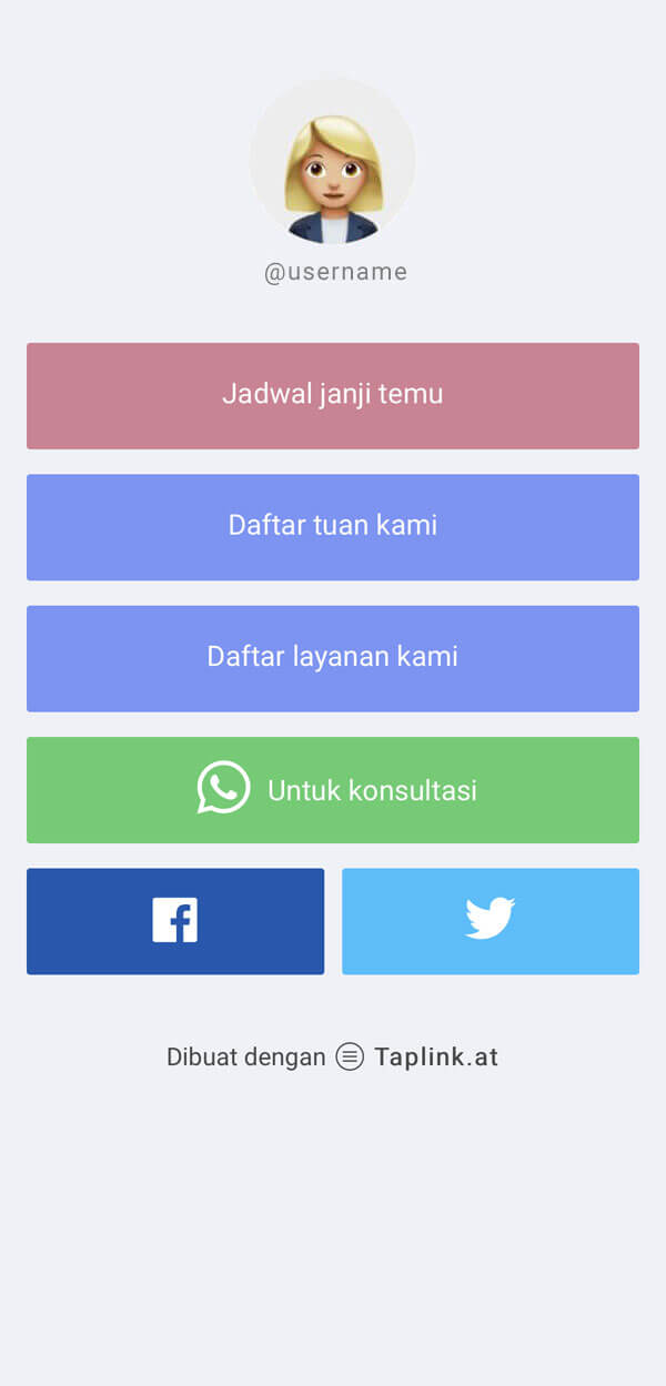Taplink: Berbagai tautan