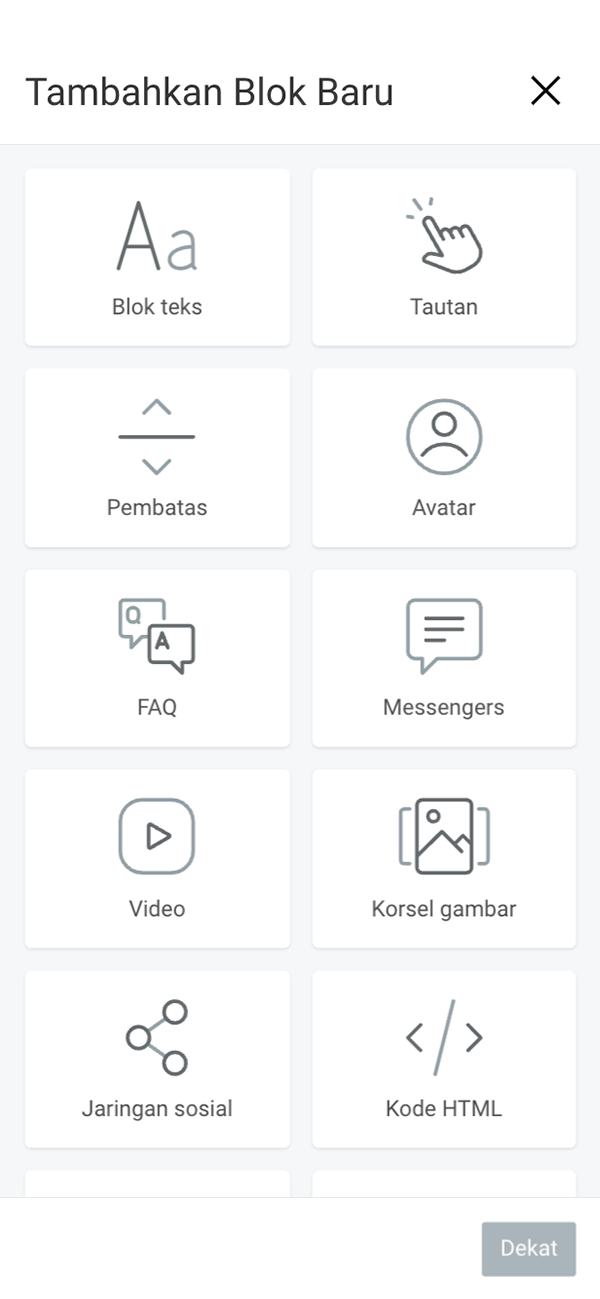 Taplink: Available blocks